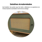 Conjunto Sala de Estar Completa 4 Peças Rack para TV Até 75 Polegadas Mesa Centro Lateral Aparador Carvalho Menta Espresso Móveis