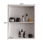 Armário Espelheira para Banheiro Cewal MM871648418 50cm 2 Portas Branco