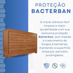Cômoda para Quarto 8 Gavetas Diamante Espresso Móveis Marrom/Cinamomo