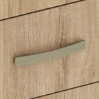 Cômoda 2 Portas 5 Gavetas com Cabideiro Chicago Fellicci Bege/Mel