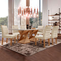 Conjunto Sala de Jantar Genova Tampo Vidro/MDF com 6 Cadeiras Genova Smart Plus Cel Móveis