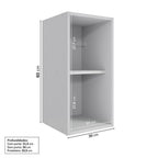 Cozinha Modulada Nara CabeCasa MadeiraOriginals 15 Peças 11 Aéreos 3 Balcões 1 Cristaleira Cinza