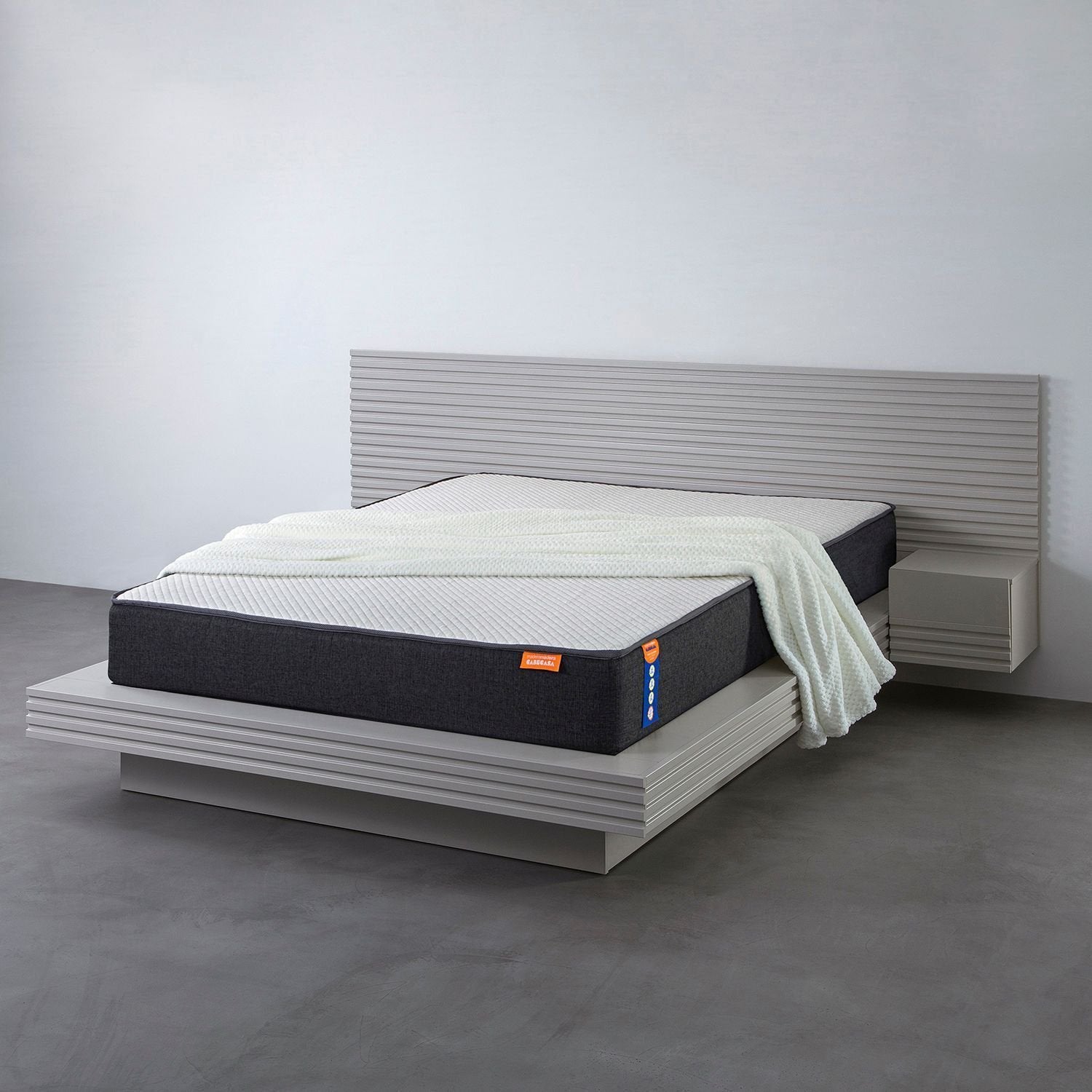 Colchão Casal Espuma Viscoelástica D33 138x22x188cm Ethos CabeCasa Cinza Grafite/Mescla