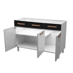 Balcão de Cozinha em Aço Triplo para Pia 120cm Mirage New Telasul Preto/Branco