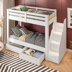 Beliche Solteiro Adulto com 2 Gavetões e 4 Nichos Star Plus Casatema MadeiraOriginals Branco