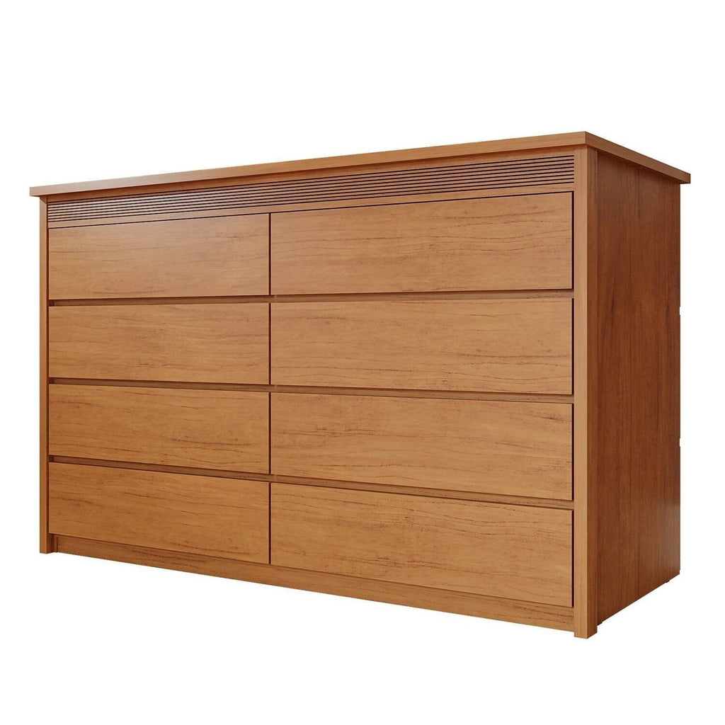 Cômoda 8 Gavetas 100% MDF Pacioli Móveis Bettio Marrom/Rubi