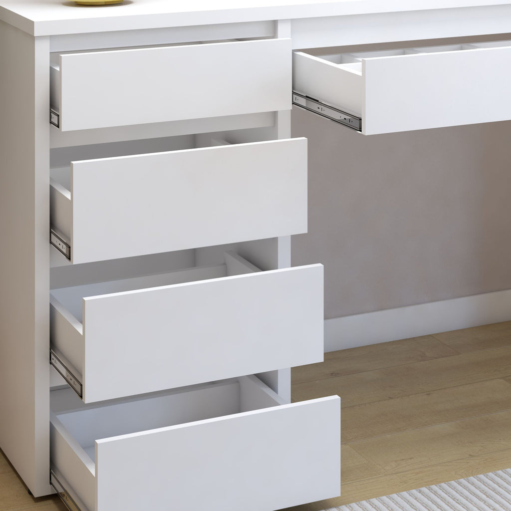 Escrivaninha 100% MDF Berlim 5 Gavetas 136cm Yescasa