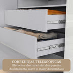 Guarda-Roupa Modulado de Canto 11 Portas 4 Gavetas Paris Maxel Off White/Cinamomo