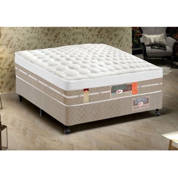 Colchão Casal Molas Ensacadas Silver Star Air Castor Híbrido Branco 138x188x32cm
