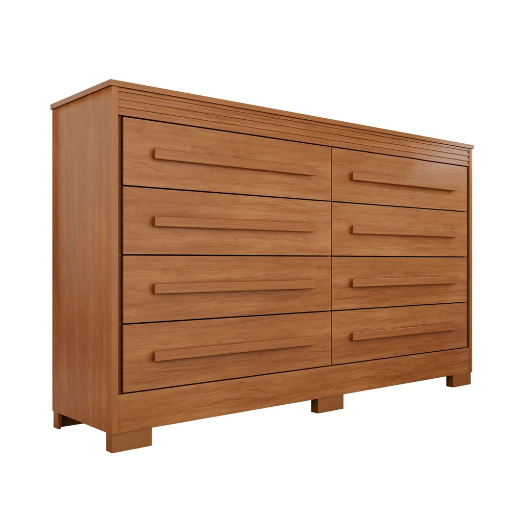 Cômoda para Quarto 8 Gavetas Diamante Espresso Móveis Marrom/Cinamomo