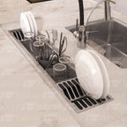 Canal Úmido Organizador Escorredor 90 cm Aço Inox 304 5 Módulos Tubrax UAC0001-N
