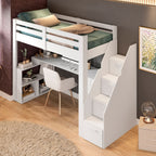 Cama Office Multifuncional Solteiro Adulto Star Plus Casatema MadeiraOriginals Branco