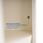Conjunto Sala de Estar Ananda Rack e Cristaleira Madeira Maciça Off White/Mel CabeCasa MadeiraMadeira