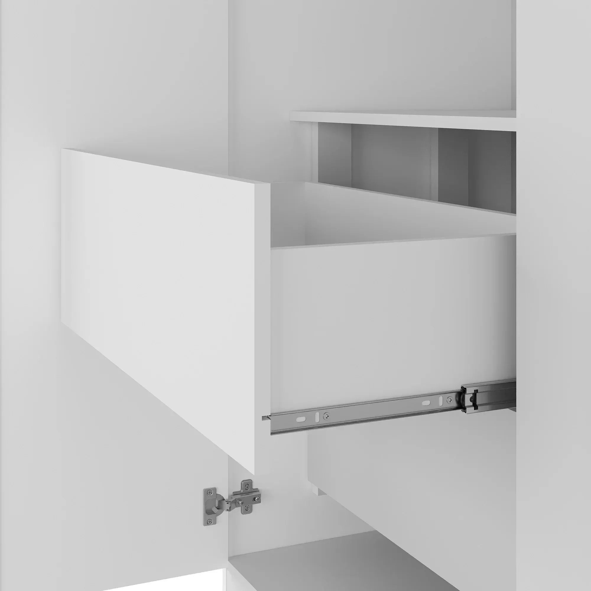 Guarda-Roupa Casal 4 Portas 2 Gavetas Logan Yescasa 100% MDF Branco/Olmo Italiano