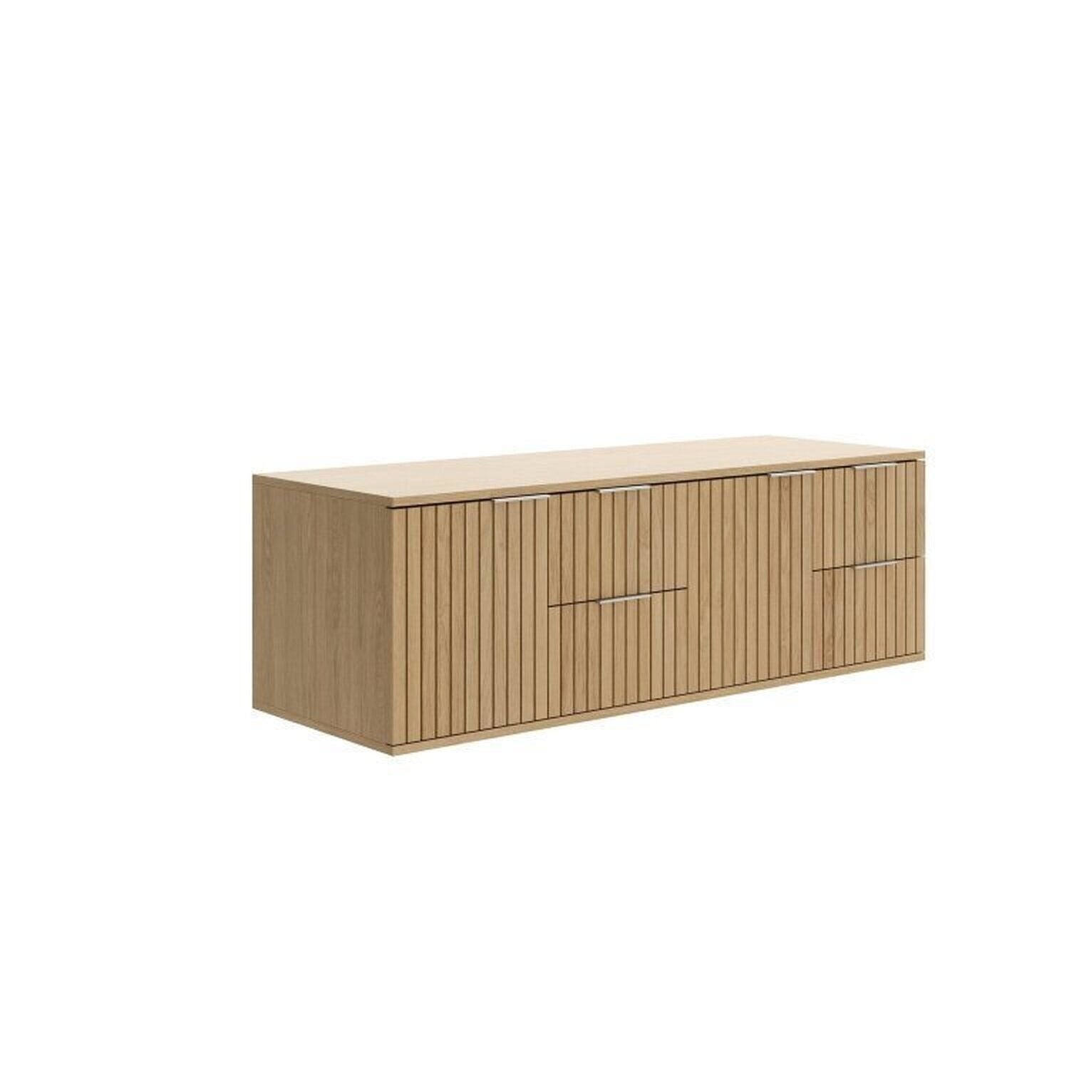 Conjunto para Banheiro Bancada Porcelanato Cuba Apoio Armário Espelho Ripy Bumi 120cm Amarelo/Wood/Travertino