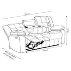 Sofá Reclinável Elétrico Sala de Cinema Hollywood 3 Lugares com Massagem Aquecimento Entrada USB/USB-C Gran Belo