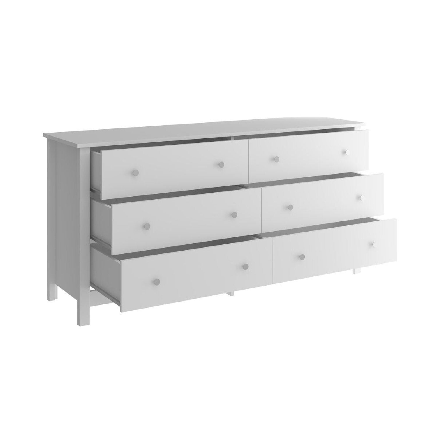Cômoda para Quarto 6 Gavetas 149,8cm x 72,8cm Branco Ditália Móveis