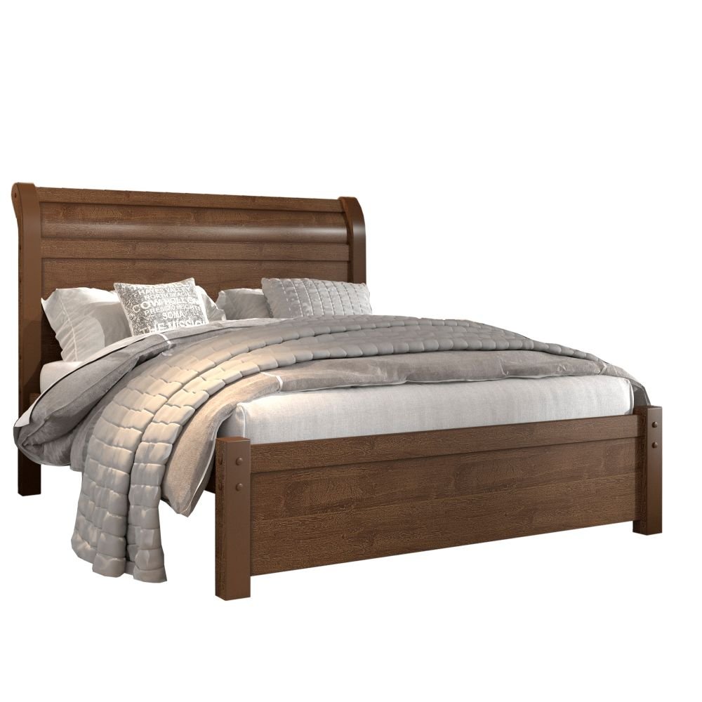 Cama Casal em MDF Madri Espresso Móveis Marrom