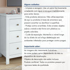 Cômoda para Quarto 6 Gavetas Estilo Clássico MDF Maggiore New 162cm Espresso Móveis Branco