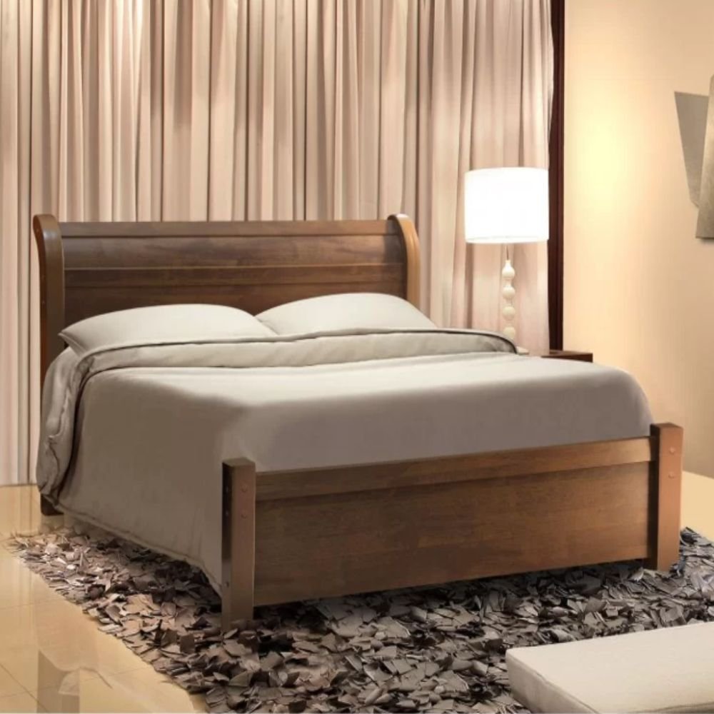 Cama Casal em MDF Madri Espresso Móveis Marrom