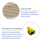 Cama Casal Retrátil com Gaveta Funcional Foscarini Branco