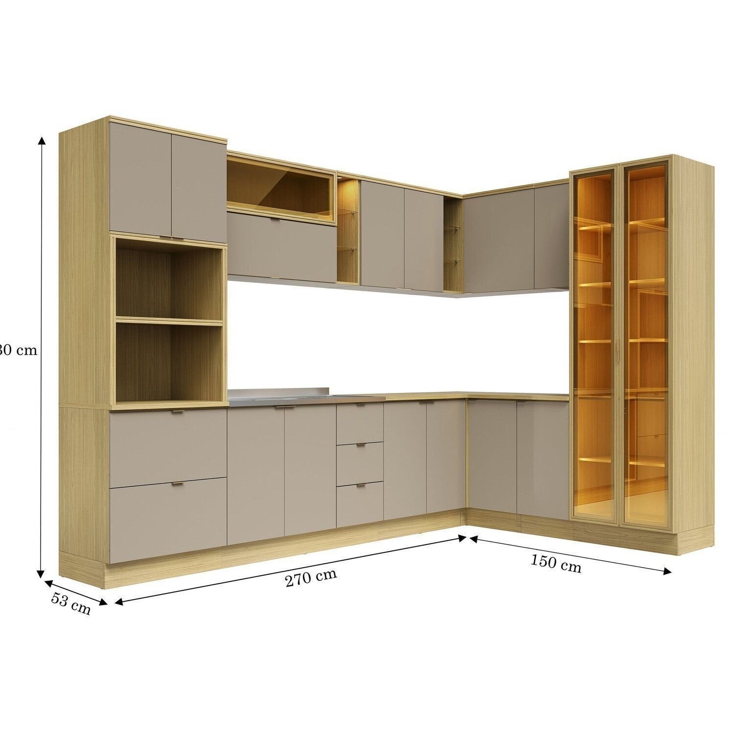 Cozinha Modulada Completa 11 Peças Ellite Yescasa Amarelo/Canary/Avela