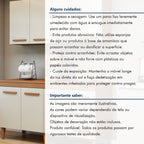 Cozinha Completa Modulada Atenas Kaiki Móveis 7 Portas 3 Gavetas Balcão Aéreo MDP Branco