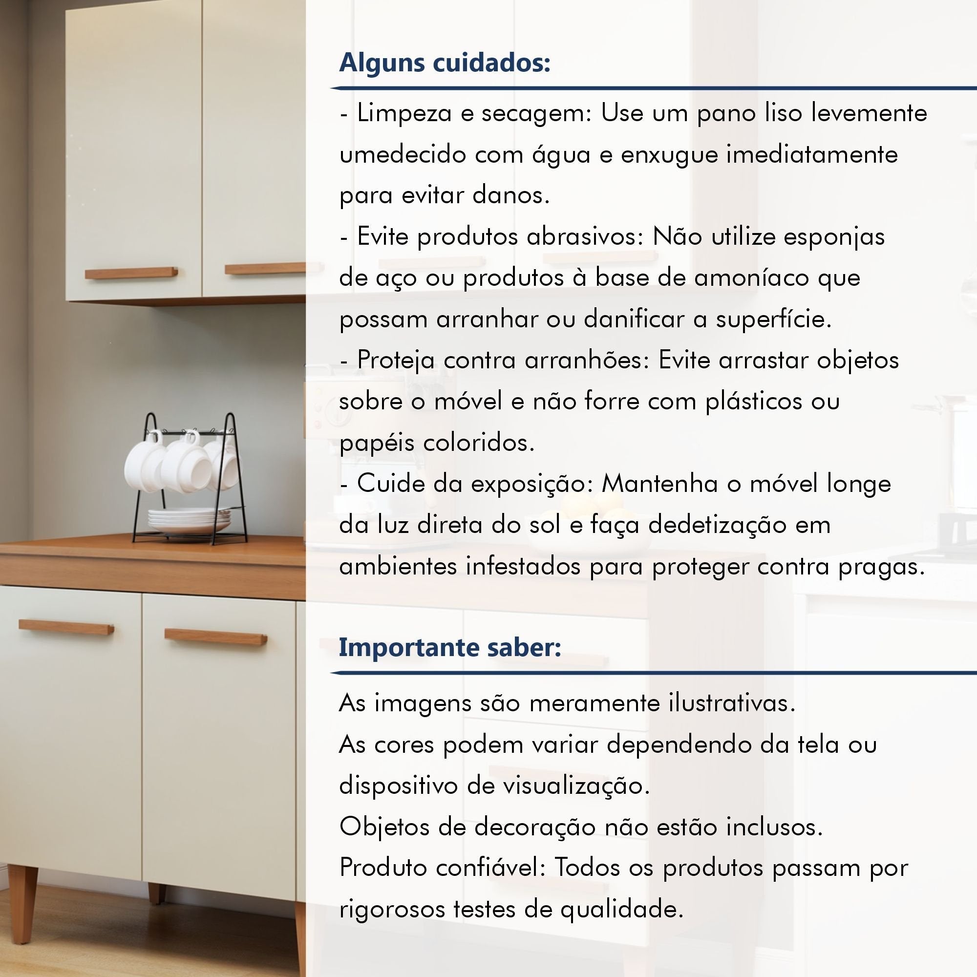 Cozinha Completa Modulada Atenas Kaiki Móveis 7 Portas 3 Gavetas Balcão Aéreo MDP Branco