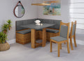 Conjunto Canto Alemão Baú América com Mesa Retangular 1,20x80 e 2 Cadeiras Dalas Yescasa