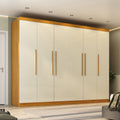 Guarda-Roupa Casal 6 Portas Carnaúba CabeCasa MadeiraOriginals 100% MDF Marrom/Marrome/Off White