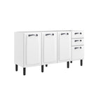 Balcão Cozinha em Aço 4 Portas 2 Gavetas 160cm sem Tampo New Premium Itatiaia Branco