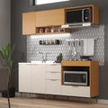 Cozinha Completa Modulada Alice Yescasa 6 Portas 2 Gavetas Laranja/Angelin Premium/Off White