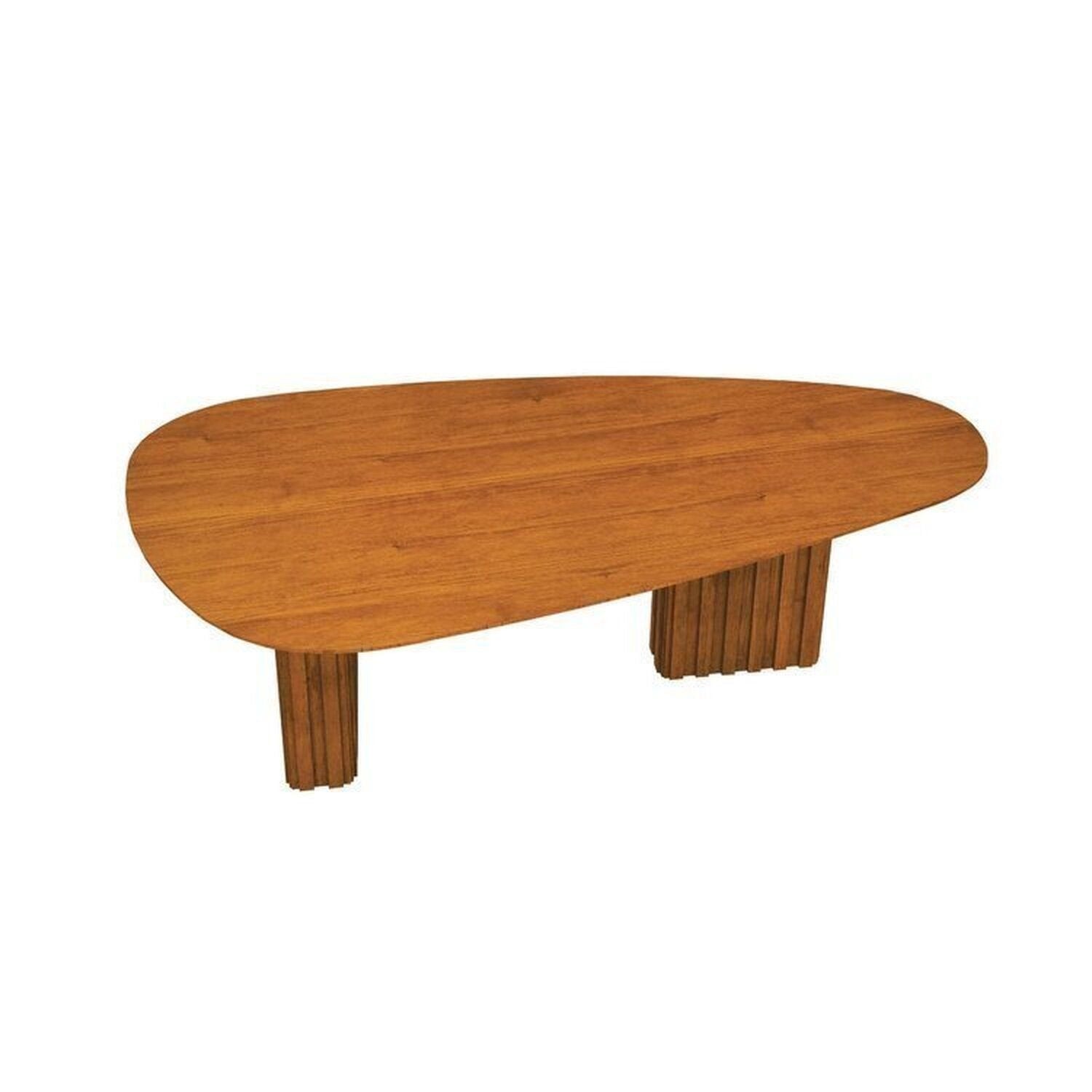 Conjunto Mesa de Jantar Orgânica 200cm com Cadeiras Estofadas Gaia Yescasa Bege/Freijó