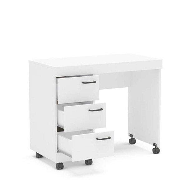 Escrivaninha Mesa Escritório Osaka 3 Gavetas 90cm Politorno