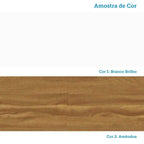 Cômoda Infantil 1 Porta 4 Gavetas 100% MDF Mimo Espresso Móveis Branco Brilho/Amêndoa