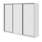 Guarda-Roupa Casal Spazio Yescasa 3 Portas Correr 6 Gavetas MDF 270cm Branco