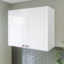Armário Aéreo 2 Portas 80cm Pérola Yescasa Azul/Branco