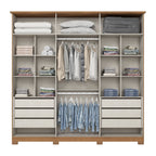 Guarda-Roupa Casal 6 Portas 6 Gavetas Andréas Henn Off White/Nature