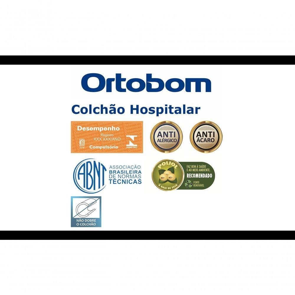 Colchão Hospitalar Espuma D28 Ortobom Napa Azul 88x188x12cm