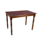 Conjunto Sala de Jantar Mesa Retangular Tampo MDF com 4 Cadeiras Dalas Ecomóveis Imbuia