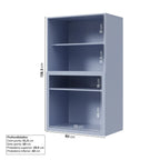Armário Aéreo Cristaleira 2 Portas Marselha CabeCasa MadeiraOriginals Azul/Sereno