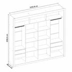Guarda-Roupa Closet Triplo Amoudi Móveis NT6060 MDF 12 Gavetas Branco