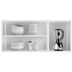 Armário de Cozinha Aéreo Triplo em Aço 3 Portas de Vidro 120cm Mirage New Telasul Branco