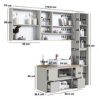 Conjunto para Banheiro Art in Móveis Berlin Modulado 176cm 4 Peças Cuba e Gabinete Suspenso Arenas