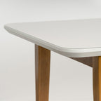 Conjunto Sala de Jantar Tangará Tiê Mesa com 4 Cadeiras Madeira Maciça Tampo MDF e Vidro CabeCasa MadeiraOriginals Bege/Cara
