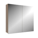 Espelheira para Banheiro Belizze Diamante 77cm 2 Portas Marrom Noce