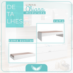 Quarto Completo Solteiro Juvenil 4 Peças com Guarda-Roupa e Bicama Modulado Chiara Phoenix Baby