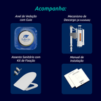 Vaso Sanitário Monobloco Cerâmica Modelo Acies Tubrax Branco VAB0003