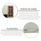 Cozinha Completa Fidelitá Paris 7 Peças 600cm 16 Portas 6 Gavetas com Tampo Nogal/Salinas 600x53x204,5cm