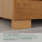 Guarda-Roupa Casal 6 Portas 2 Gavetas França Espresso Móveis MDP Off White/Cinamomo